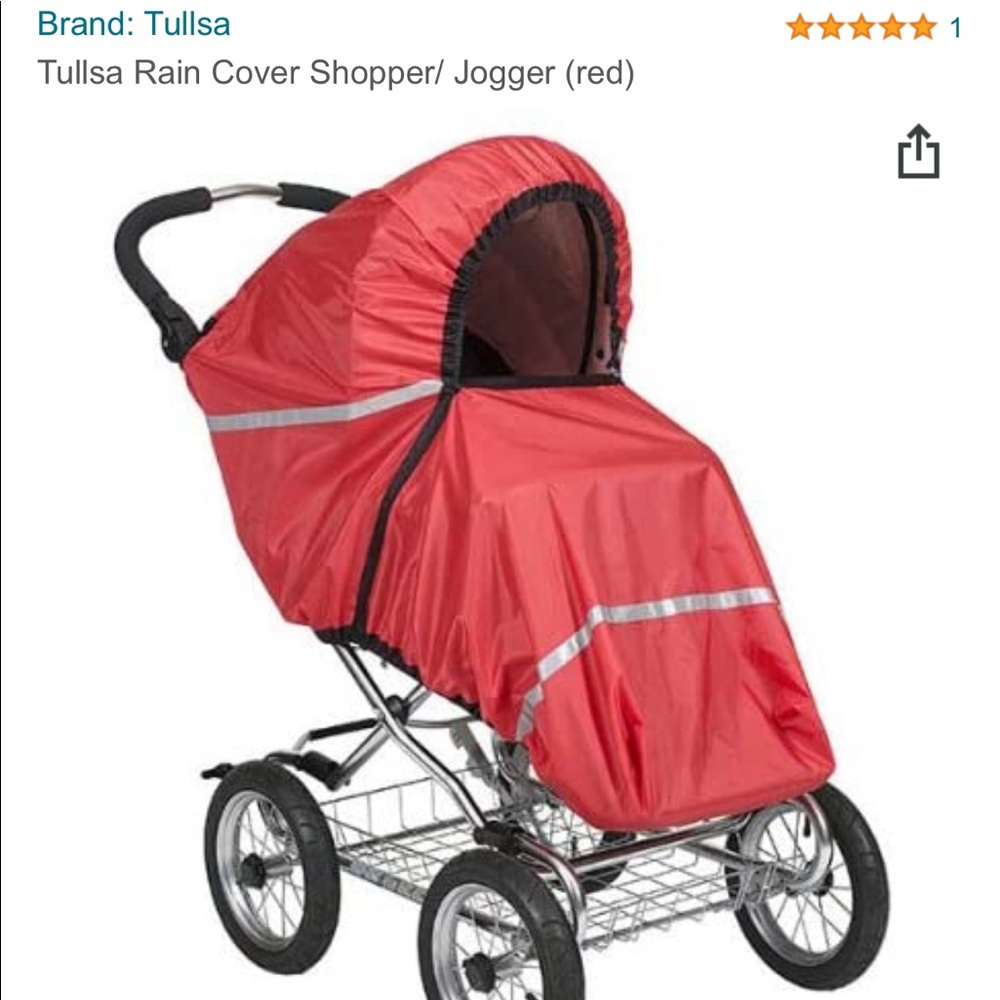 Tullsa Rain Cover for Jogging Stroller in Black